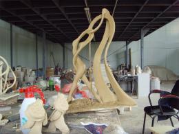 hj1712 不銹鋼雕塑—舞 小稿_青島國際服裝城不銹鋼雕塑、石雕、玻璃鋼雕塑_濱州宏景雕塑有限公司